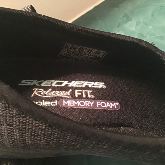Skechers Black Slip on Memory Foam Shoes - Picture 6 of 6